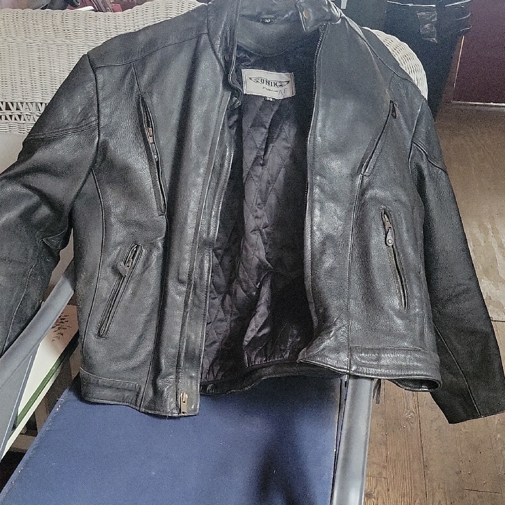 Classic Black Leather Motorcycle Jacket